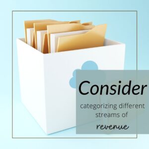 consider categorizing revenue streams separately